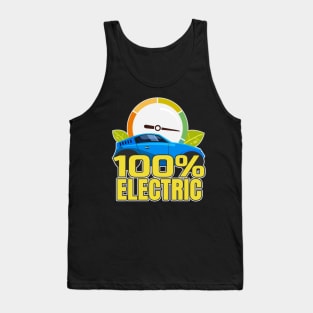 Electric Car E-Car Statement Tank Top